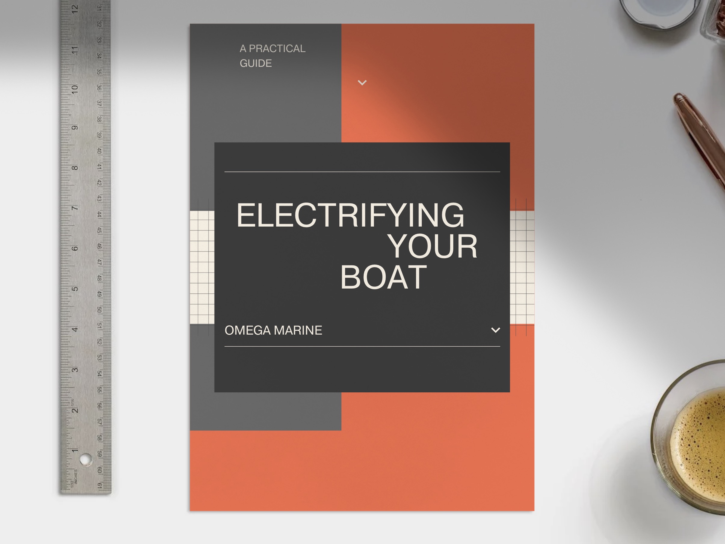 Omega Marine practical guide cover titled Electrifying Your Boat